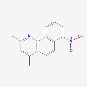 molecular formula C15H12N2O2 B14506869 2,4-Dimethyl-7-nitrobenzo[H]quinoline CAS No. 63290-67-5