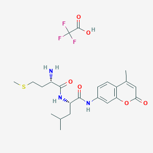 molecular formula C23H30F3N3O6S B1450689 H-Met-Leu-AMC TFA CAS No. 1926163-55-4