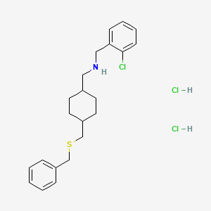 molecular formula C22H30Cl3NS B14506900 N-(4-(Benzylthiomethyl)cyclohexyl)methyl-2-chlorobenzylamine dihydrochloride CAS No. 63991-01-5