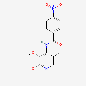 molecular formula C15H15N3O5 B14506910 N-(2,3-Dimethoxy-5-methylpyridin-4-yl)-4-nitrobenzamide CAS No. 64837-80-5