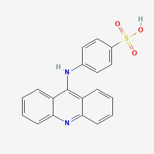 molecular formula C19H14N2O3S B14506915 Benzenesulfonic acid, p-(9-acridinylamino)- CAS No. 64895-23-4