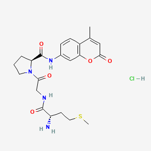molecular formula C22H29ClN4O5S B1450692 H-Met-Gly-Pro-AMC HCl CAS No. 1926163-53-2