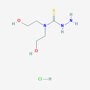 molecular formula C5H14ClN3O2S B1450693 N,N-Bis(2-hydroxyethyl)hydrazinecarbothioamide hydrochloride CAS No. 117410-01-2