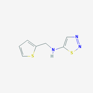 molecular formula C7H7N3S2 B14506949 N-[(Thiophen-2-yl)methyl]-1,2,3-thiadiazol-5-amine CAS No. 63304-29-0