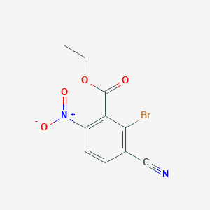 molecular formula C10H7BrN2O4 B1450695 Ethyl 2-bromo-3-cyano-6-nitrobenzoate CAS No. 1805572-85-3