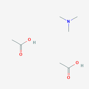 molecular formula C7H17NO4 B14506956 acetic acid;N,N-dimethylmethanamine CAS No. 62825-22-3