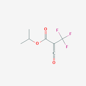 molecular formula C7H7F3O3 B14506968 Propan-2-yl 3-oxo-2-(trifluoromethyl)prop-2-enoate CAS No. 62935-34-6