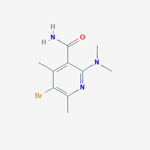 molecular formula C10H14BrN3O B1450697 5-Bromo-2-(dimethylamino)-4,6-dimethylpyridine-3-carboxamide CAS No. 2140316-45-4