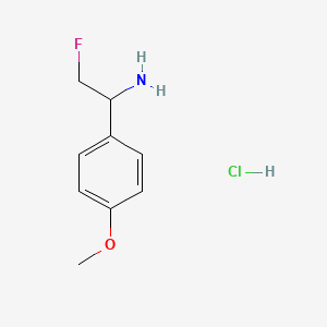 molecular formula C9H13ClFNO B1450698 2-Fluoro-1-(4-methoxyphenyl)ethan-1-amine hydrochloride CAS No. 2031268-88-7