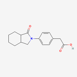 molecular formula C16H19NO3 B14506985 [4-(1-Oxooctahydro-2h-isoindol-2-yl)phenyl]acetic acid CAS No. 62971-10-2
