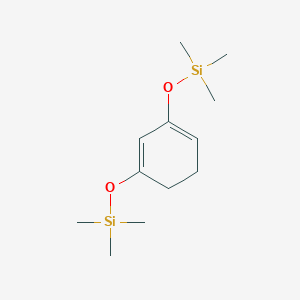 molecular formula C12H24O2Si2 B14507037 Silane, [1,3-cyclohexadiene-1,3-diylbis(oxy)]bis[trimethyl- CAS No. 64557-98-8