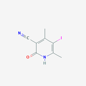 molecular formula C8H7IN2O B1450705 2-羟基-5-碘-4,6-二甲基吡啶-3-腈 CAS No. 2197063-35-5