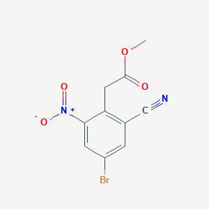 molecular formula C10H7BrN2O4 B1450707 Methyl 4-bromo-2-cyano-6-nitrophenylacetate CAS No. 1807021-30-2
