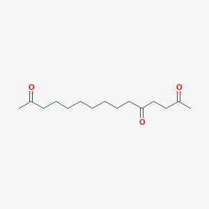 molecular formula C15H26O3 B14507102 Pentadecane-2,5,14-trione CAS No. 63563-88-2