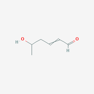 molecular formula C6H10O2 B14507103 5-Hydroxyhex-2-enal CAS No. 64344-23-6