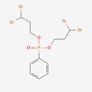 molecular formula C12H15Br4O3P B14507111 Bis(3,3-dibromopropyl) phenylphosphonate CAS No. 63382-51-4