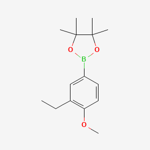molecular formula C15H23BO3 B1450714 3-Ethyl-4-methoxyphenylboronic acid piancol ester CAS No. 2121511-72-4