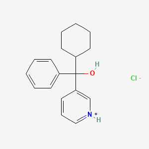 molecular formula C18H22ClNO B14507141 alpha-Cyclohexyl-alpha-(3-pyridyl)benzyl alcohol hydrochloride CAS No. 63990-91-0