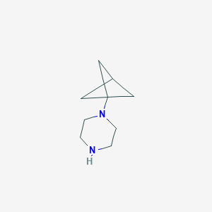 molecular formula C9H16N2 B1450715 1-(双环[1.1.1]戊烷-1-基)哌嗪 CAS No. 2167346-89-4