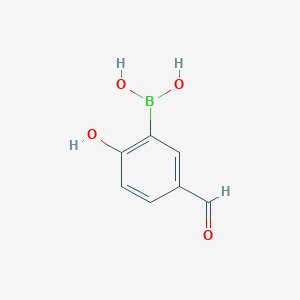 molecular formula C7H7BO4 B1450716 5-Formyl-2-hydroxyphenylboronic acid CAS No. 2121513-62-8
