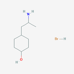 molecular formula C9H20BrNO B14507175 Cyclohexanol, 4-(2-aminopropyl)-, hydrobromide CAS No. 64011-65-0