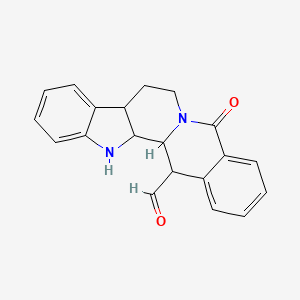 molecular formula C20H18N2O2 B1450718 14-Oxo-2,3,10,11,12,21-hexahydro-1H-yohimban-21-carbaldehyde CAS No. 68353-23-1