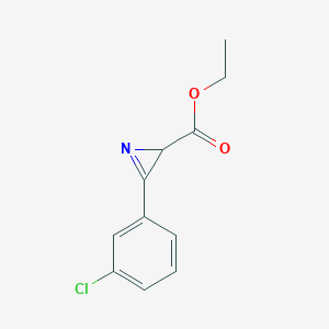 molecular formula C11H10ClNO2 B14507188 Ethyl 3-(3-chlorophenyl)-2H-azirene-2-carboxylate CAS No. 64300-35-2