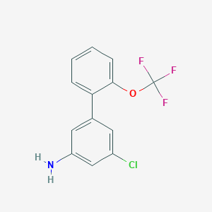 molecular formula C13H9ClF3NO B1450719 3-Amino-5-chloro-2'-(trifluoromethoxy)biphenyl CAS No. 1261554-01-1