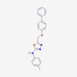 1,3,4-Oxadiazol-2-amine, 5-(((1,1'-biphenyl)-4-yloxy)methyl)-N-(4-methylphenyl)-
