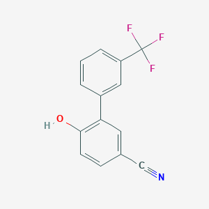 molecular formula C14H8F3NO B1450720 6-Hydroxy-3'-(trifluoromethyl)-[1,1'-biphenyl]-3-carbonitrile CAS No. 178374-34-0