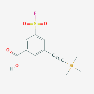 molecular formula C12H13FO4SSi B1450724 3-(氟磺酰基)-5-((三甲基甲硅烷基)乙炔基)苯甲酸 CAS No. 2088829-06-3