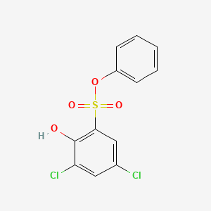 molecular formula C12H8Cl2O4S B14507269 Phenyl 3,5-dichloro-2-hydroxybenzene-1-sulfonate CAS No. 62807-46-9