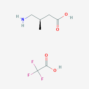 molecular formula C7H12F3NO4 B1450729 (3R)-4-amino-3-methylbutanoic acid, trifluoroacetic acid CAS No. 2059910-51-7