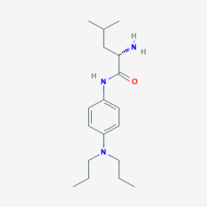 molecular formula C18H31N3O B14507298 N-[4-(Dipropylamino)phenyl]-L-leucinamide CAS No. 64400-08-4