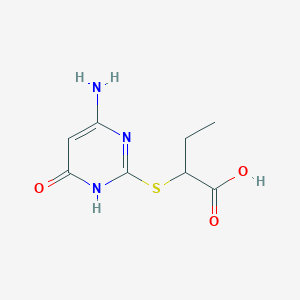 molecular formula C8H11N3O3S B1450730 2-(6-Amino-4-oxo-1,4-dihydro-pyrimidin-2-YL-sulfanyl)-butyric acid CAS No. 436088-62-9