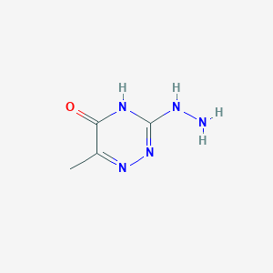 molecular formula C4H7N5O B1450731 3-Hydrazino-6-methyl-1,2,4-triazin-5-ol CAS No. 38736-23-1