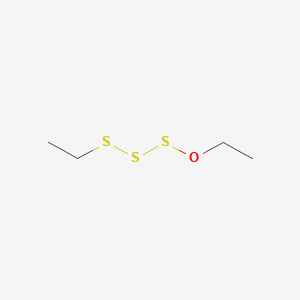 molecular formula C4H10OS3 B14507317 1-Ethoxy-3-ethyltrisulfane CAS No. 63833-15-8