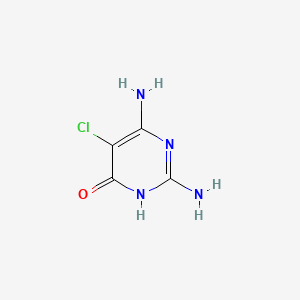 molecular formula C4H5ClN4O B1450732 2,6-Diamino-5-chloropyrimidin-4-ol CAS No. 71552-22-2
