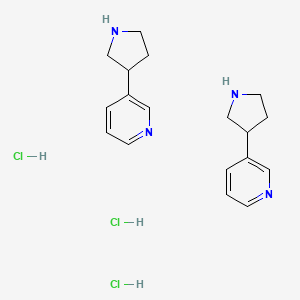 B1450733 3-Pyrrolidin-3-ylpyridine sesquichloride CAS No. 2173109-12-9
