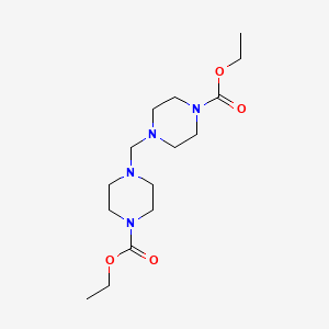 molecular formula C15H28N4O4 B14507354 Bis(4-carbethoxy-1-piperazine) methane CAS No. 63981-46-4