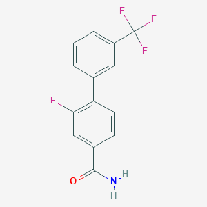 molecular formula C14H9F4NO B1450737 2-Fluoro-3'-(trifluoromethyl)biphenyl-4-carboxylic acid amide CAS No. 1261887-90-4