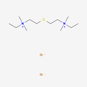 molecular formula C12H30Br2N2S B14507375 Ammonium, thiodiethylenebis(ethyldimethyl-, dibromide CAS No. 63951-39-3