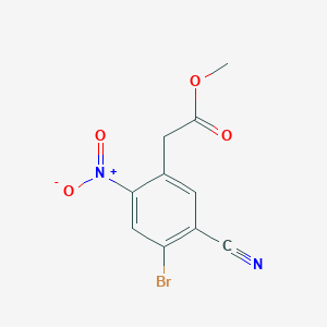 molecular formula C10H7BrN2O4 B1450738 Methyl 4-bromo-5-cyano-2-nitrophenylacetate CAS No. 1805597-79-8