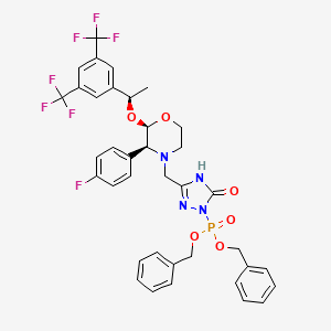 molecular formula C37H34F7N4O6P B1450740 Fosaprepitant Dibenzyl Ester CAS No. 265121-01-5
