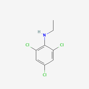 molecular formula C8H8Cl3N B14507439 2,4,6-Trichloro-N-ethylaniline CAS No. 63333-26-6