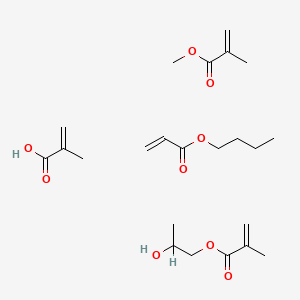molecular formula C23H38O9 B14507487 Butyl prop-2-enoate;2-hydroxypropyl 2-methylprop-2-enoate;methyl 2-methylprop-2-enoate;2-methylprop-2-enoic acid CAS No. 63197-38-6