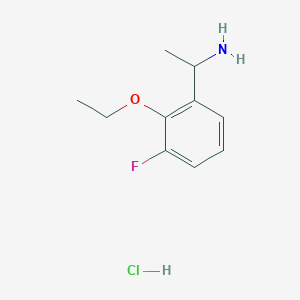 molecular formula C10H15ClFNO B1450749 1-(2-Ethoxy-3-fluoro-phenyl)-ethylamine hydrochloride CAS No. 2206311-74-0