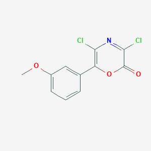 molecular formula C11H7Cl2NO3 B145075 3,5-Dichloro-6-(3-methoxyphenyl)-1,4-oxazin-2-one CAS No. 131882-06-9