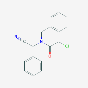 molecular formula C17H15ClN2O B14507519 N-Benzyl-2-chloro-N-[cyano(phenyl)methyl]acetamide CAS No. 63235-16-5