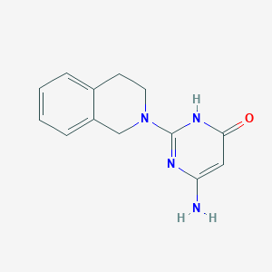 molecular formula C13H14N4O B1450754 6-amino-2-(3,4-dihydroisoquinolin-2(1H)-yl)pyrimidin-4(3H)-one CAS No. 882399-24-8